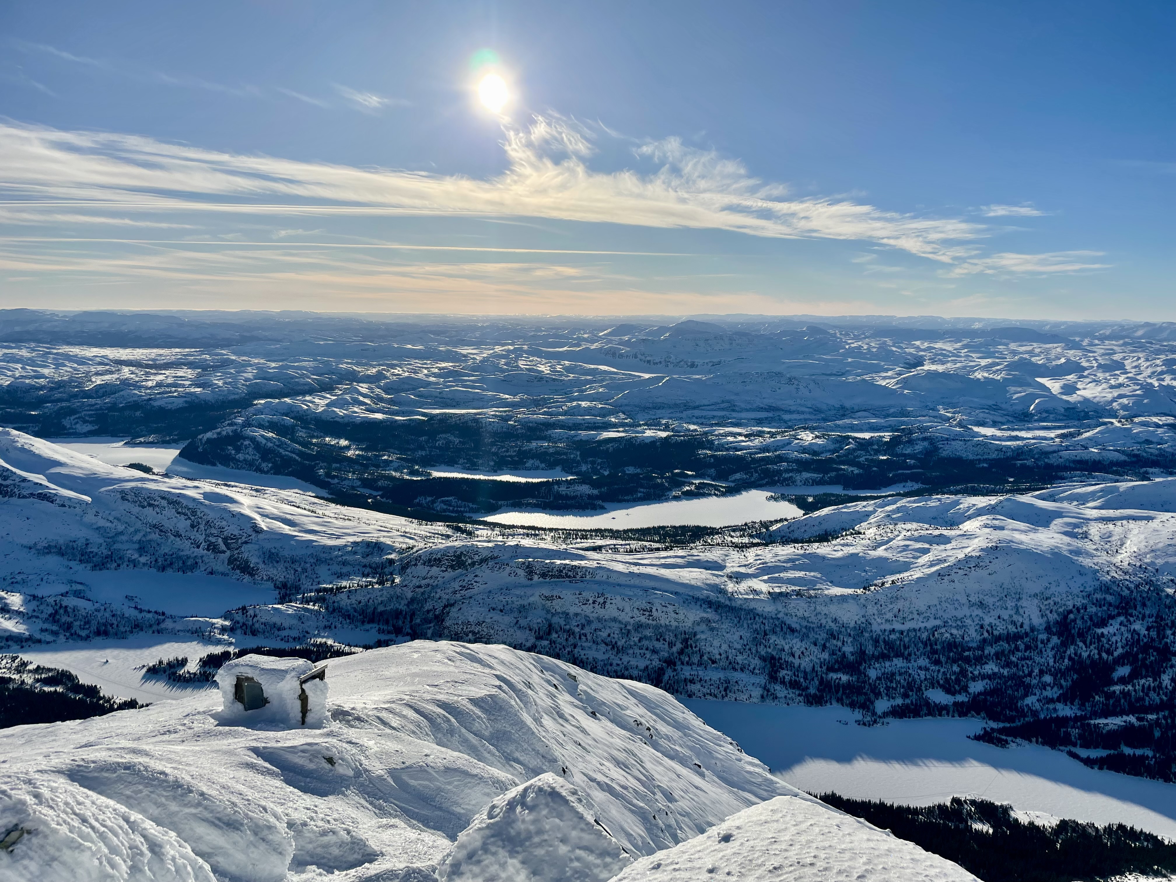 Utsikt fra Gaustatoppen mot Hardangervidda